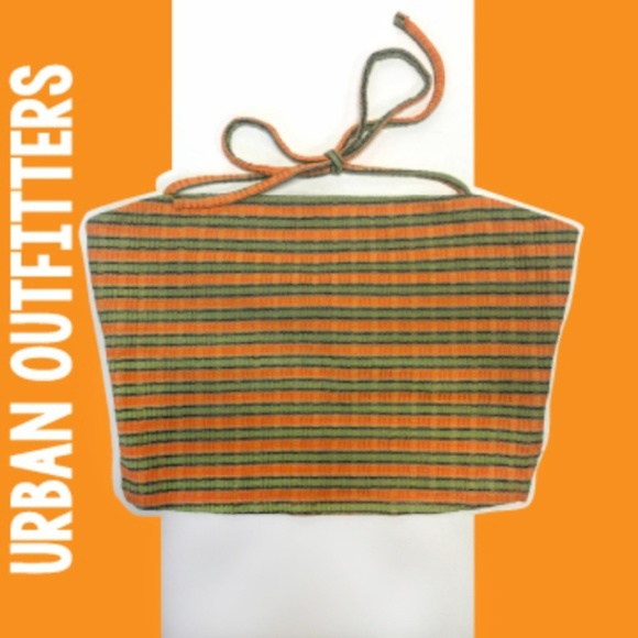 Urban Outfitters Tops - Urban Outfitters Striped Halter Crop Top